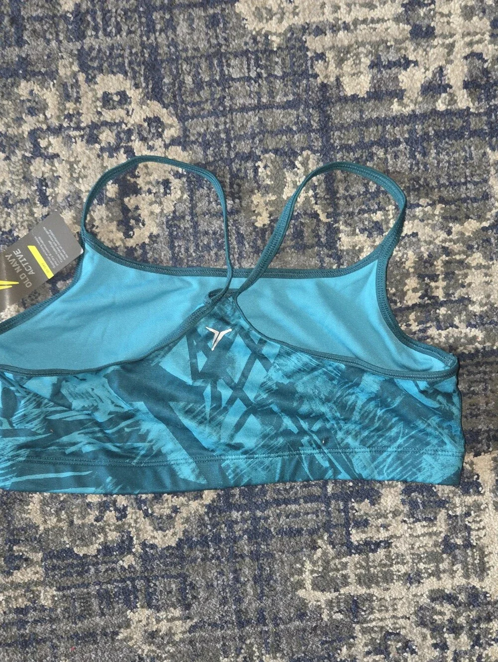 Old Navy Girl's Size 16 Plus Teal Blue Active Sports Bra Go-dry Work Out